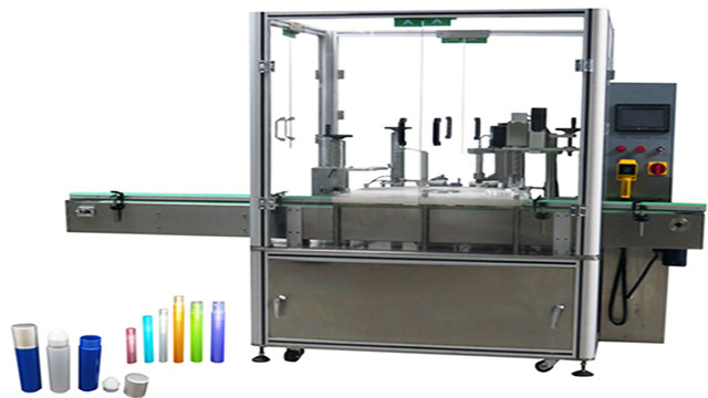 YX-40G Nail polish eye drop filling capping machine with mechanical robotic arm fully automatic rotary filler capper servor motor system