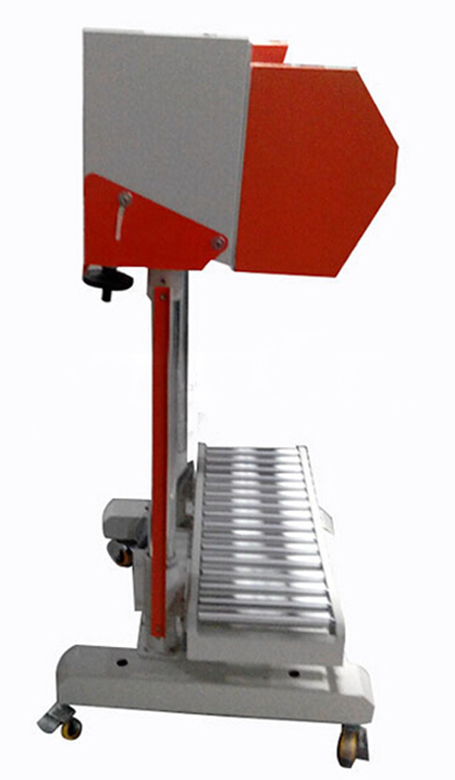 side view of  Pneumatic sealing machine for big plastic bags