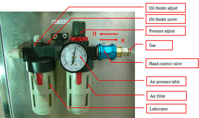 oil and water separator of Desktop vacuum capping machines g