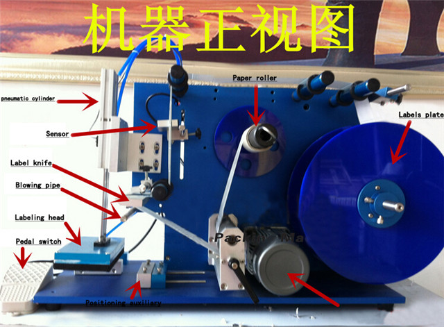 front view of YX-FL02 flat bottle labelling machine.jpg