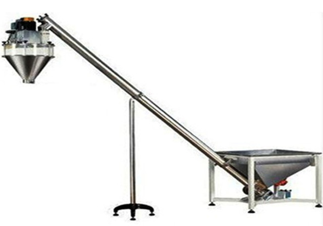 Screw feeding system with hopper for auger filling machine m