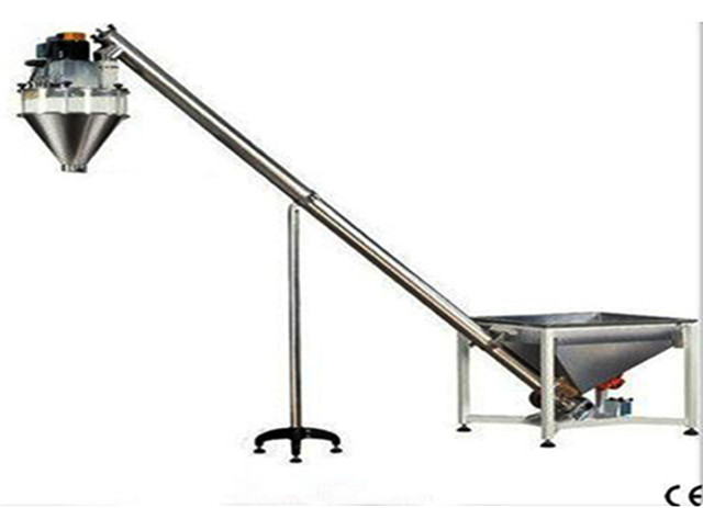 Screw feeding system with hopper for auger filling machine m