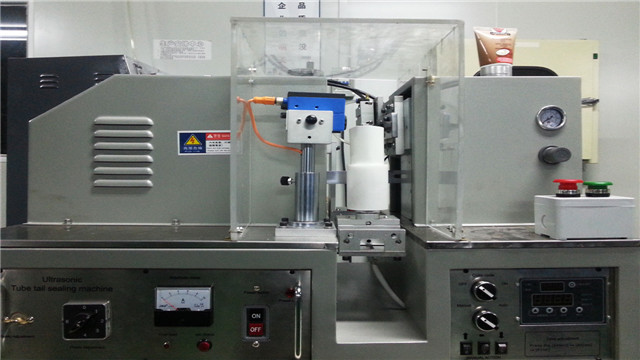 ultrasound tube laminated plastic tubes sealing equipment ultrasonic sealer machinery semi automatic