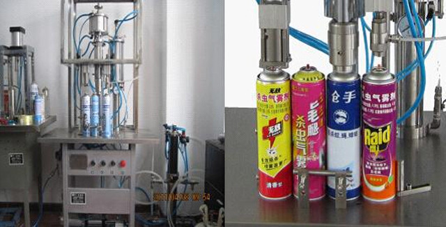 filling and sealing nozzles of YX-ASF500 deodorant aerosol s