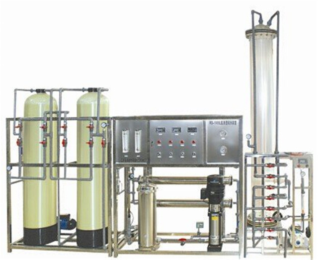 full view of Reverse Osmosis water purification treating sys