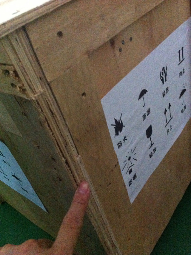 wooden case packing for Syringe labeling machine semi automa