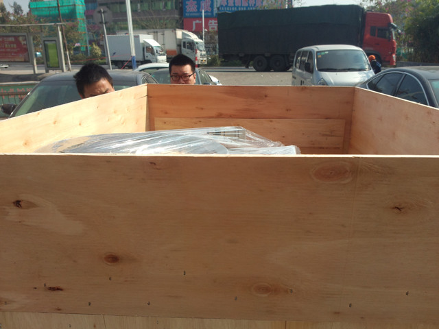 wooden case packaging of YX-FS60 auto rotary monoblock tube 
