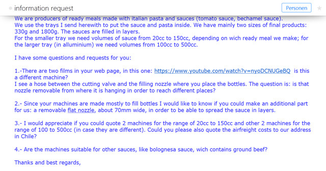 first email of customer for YX-LC03 portable liquid sauce fi