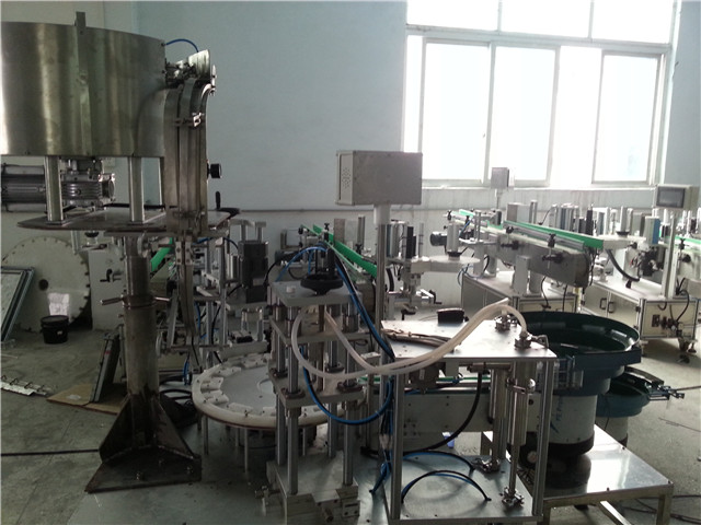 details of E-liquid filling capping sleeve labeling machine.