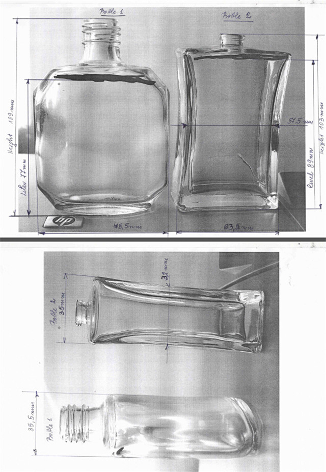 sample bottle dimensions of YX-V04 vacuum filling machine pe