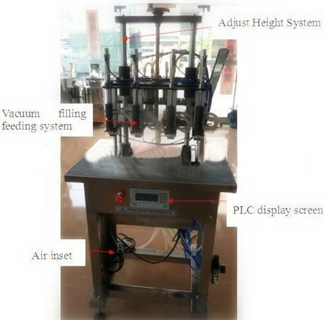 component names for YX-V04 vacuum filling machine for  nail 