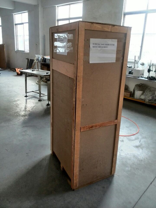 wooden case packaging of YX-V04 vacuum filling machine perfu