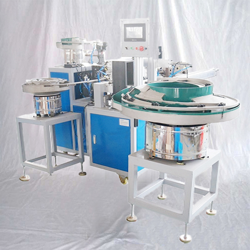 automatic assembly equipment for syringe barrel caps plastic parts medical packaging assembler machine