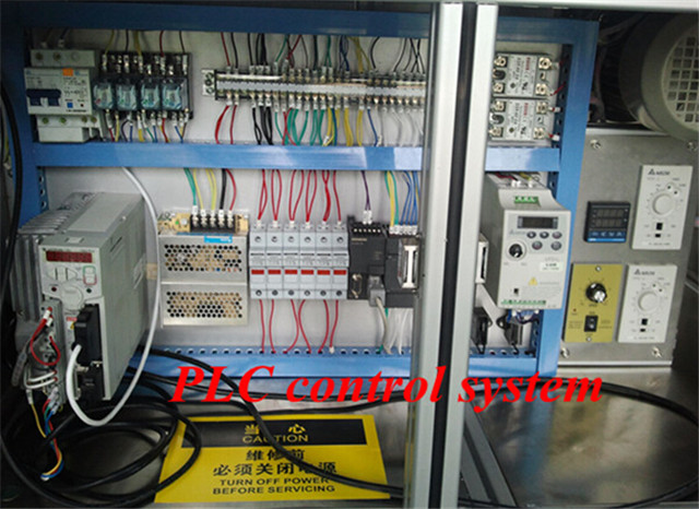 PLC control system of flat surface top labeling machine auto