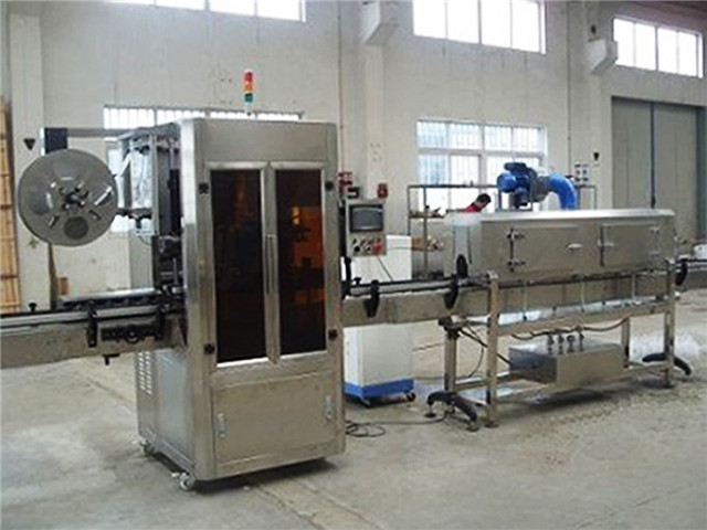 Reliable jars glass bottles sleeve shrink labelling machine fully automatic mineral bottles sleeve labeller label applicator shrinkage tunnel packaging machinery