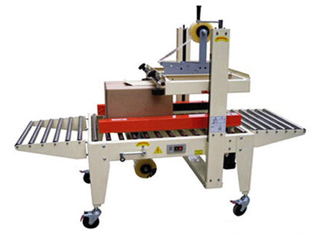 semi automatic carton sealing machine Adhesive tape carton sealer machinery equipment top bottom side seal 