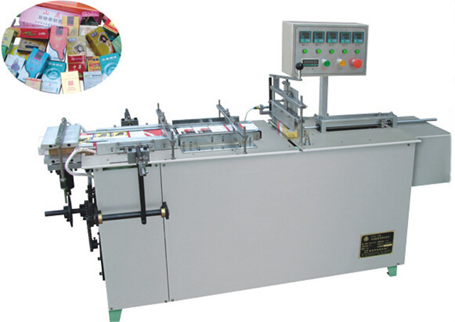 transparent film 3D cellophane overwrapping machine small boxes shrink wrapping packaging machinery semi automatic for soap cigarette condom container overwrapper