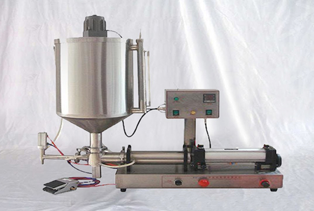 semi automatic high viscoisty mixing and filling machine with heating function tabletop filler equipment