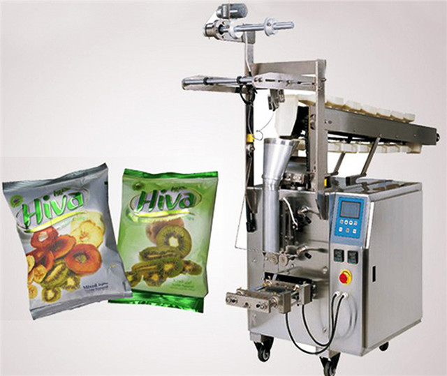 Hardware packaging machinery electric accessories bucket chain type packing machines semi automatic manual feeding materials for snacks chips candies bagging